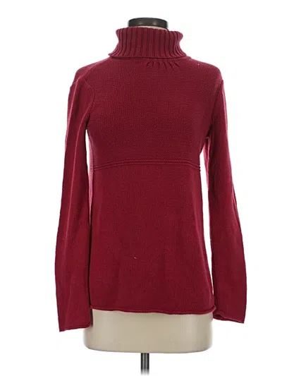 Pre-owned Jjill Turtleneck Sweater In Burgundy