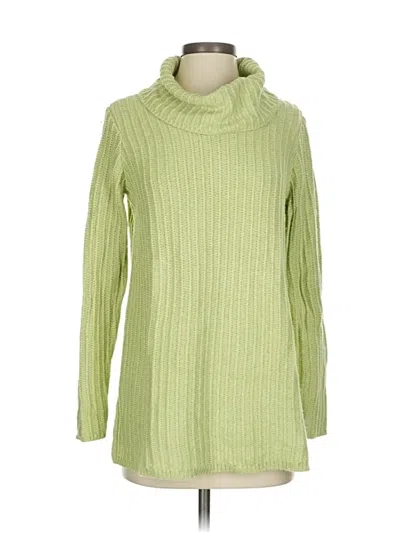 Pre-owned Jjill Turtleneck Sweater In Green