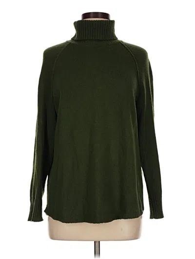 Pre-owned Jjill Turtleneck Sweater In Green