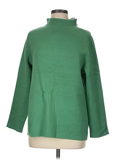 Pre-owned Jjill Turtleneck Sweater In Green