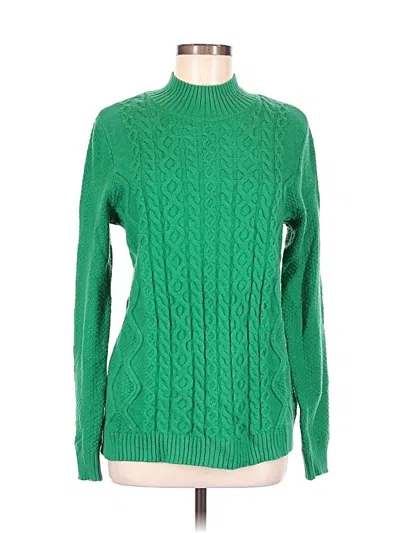 Pre-owned Jjill Turtleneck Sweater In Green
