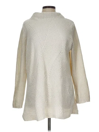 Pre-owned Jjill Turtleneck Sweater In Ivory