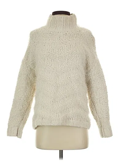 Pre-owned Jjill Turtleneck Sweater In Ivory
