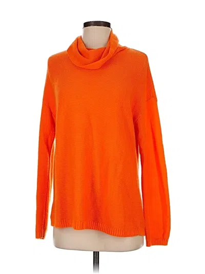 Pre-owned Jjill Turtleneck Sweater In Orange