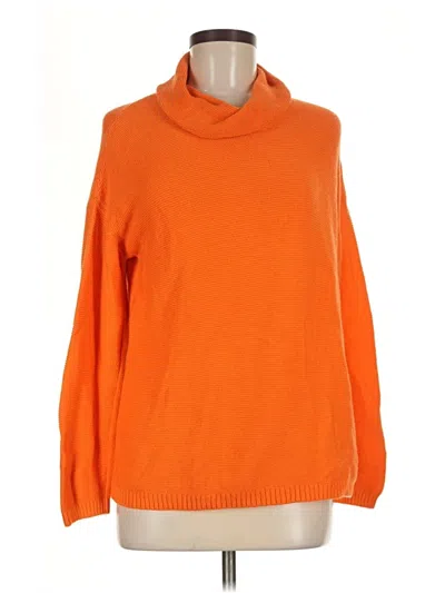 Pre-owned Jjill Turtleneck Sweater In Orange