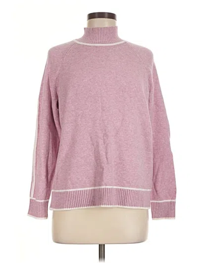 Pre-owned Jjill Turtleneck Sweater In Pink