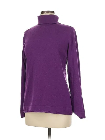 Pre-owned Jjill Turtleneck Sweater In Purple