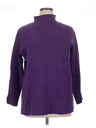 Pre-owned Jjill Turtleneck Sweater In Purple