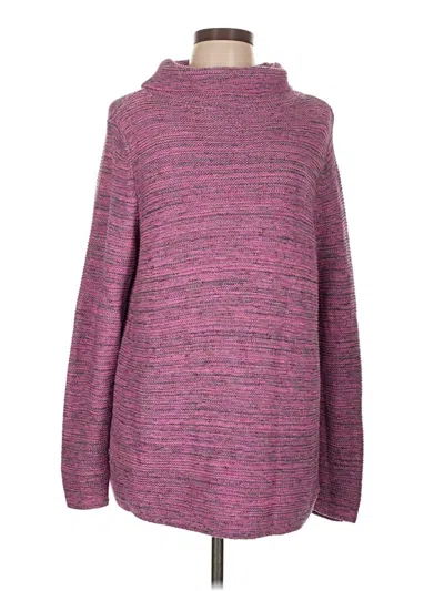 Pre-owned Jjill Turtleneck Sweater In Purple