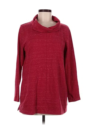 Pre-owned Jjill Turtleneck Sweater In Red