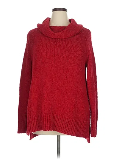 Pre-owned Jjill Turtleneck Sweater In Red