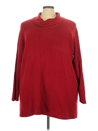 Pre-owned Jjill Turtleneck Sweater In Red