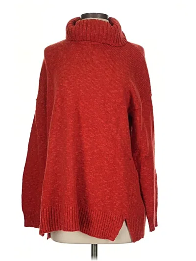 Pre-owned Jjill Turtleneck Sweater In Red