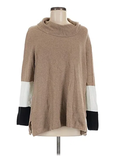 Pre-owned Jjill Turtleneck Sweater In Tan
