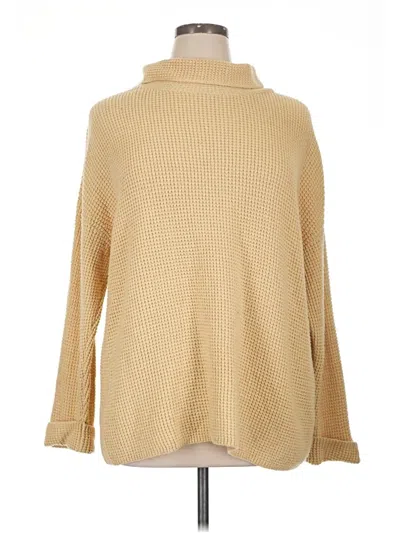 Pre-owned Jjill Turtleneck Sweater In Tan