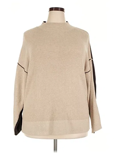 Pre-owned Jjill Turtleneck Sweater In Tan