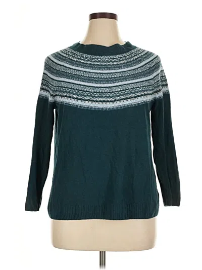 Pre-owned Jjill Turtleneck Sweater In Teal