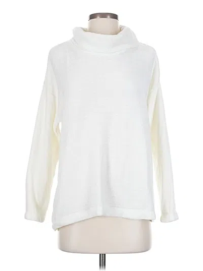 Pre-owned Jjill Turtleneck Sweater In White
