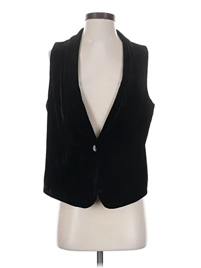 Pre-owned Jjill Tuxedo Vest In Black