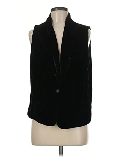 Pre-owned Jjill Tuxedo Vest In Black
