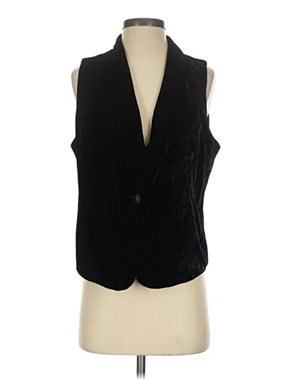 Pre-owned Jjill Tuxedo Vest In Black