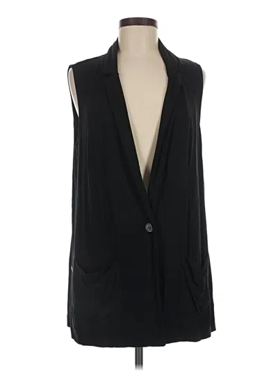 Pre-owned Jjill Tuxedo Vest In Black