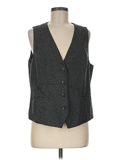 Pre-owned Jjill Tuxedo Vest In Gray