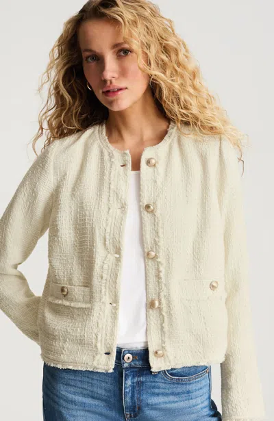 Jjill Tweed Button-front Jacket In Multi