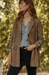 Jjill J.jill Tweed-textured Sweater-jacket In Maple Sugar Multi