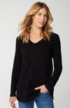 Jjill J.jill Tweeded-cotton Sweater Tunic In Black Multi