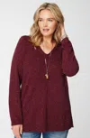 Jjill J.jill Tweeded-cotton Sweater Tunic In Vermillion Multi