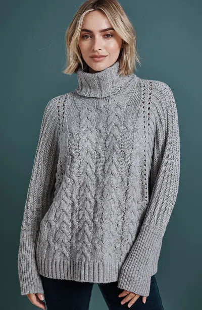 Jjill J.jill Tweeded Mixed-cable Relaxed Sweater