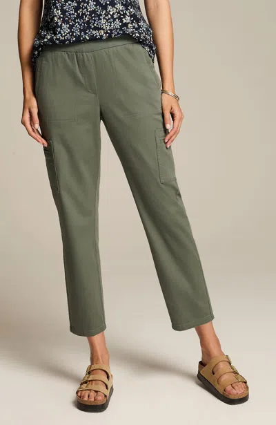 Jjill J.jill Twill Knit-waist Slim-leg Pants