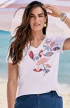 Jjill J.jill Umbrella-embroidered Tee
