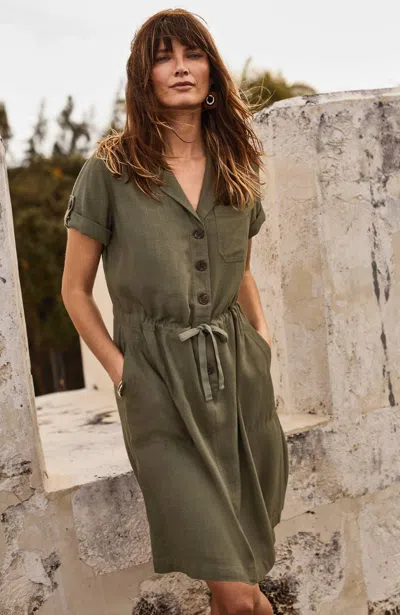 Jjill J.jill Utility Shirtdress In Pesto