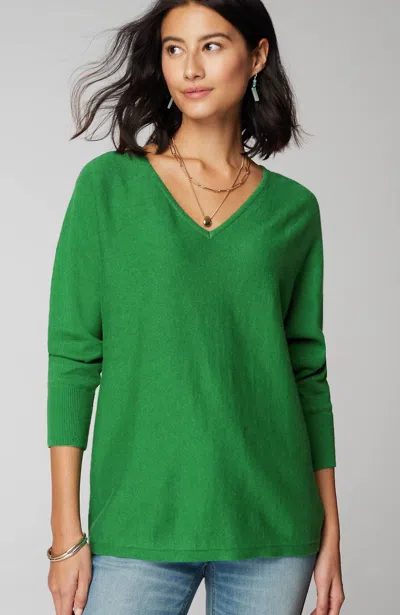 Jjill J.jill V-neck Dolman Pullover Sweater In Dark Teal