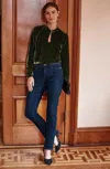 Jjill J.jill Velvet Stand-collar Top In Black