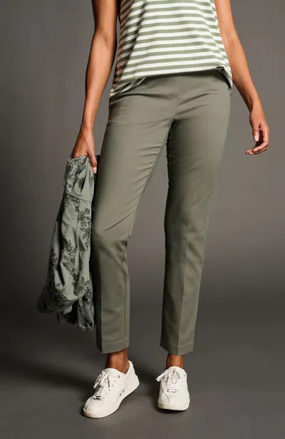 Jjill J.jill Versatile Cotton-stretch Slim-leg Pants In Peat Moss