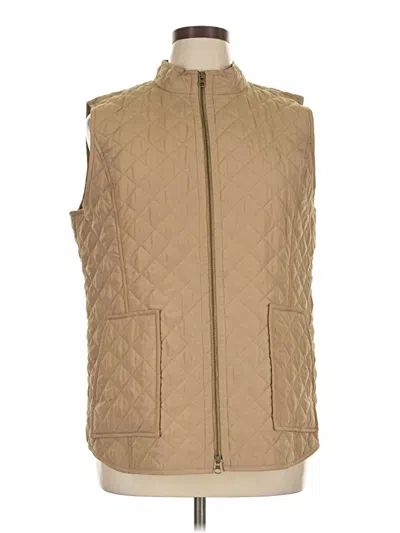 Pre-owned Jjill Vest In Brown