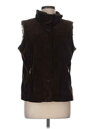 Pre-owned Jjill Vest In Brown