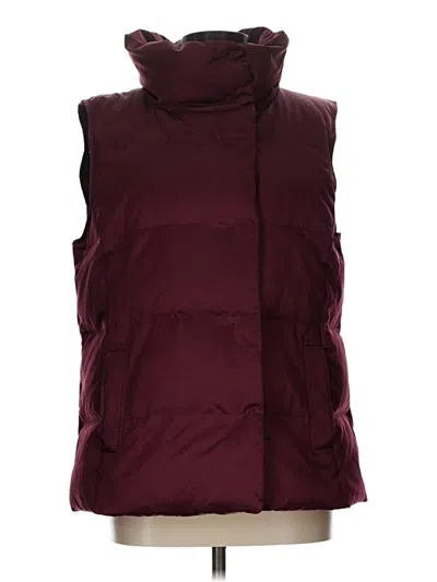 Pre-owned Jjill Vest In Burgundy