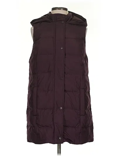 Pre-owned Jjill Vest In Burgundy