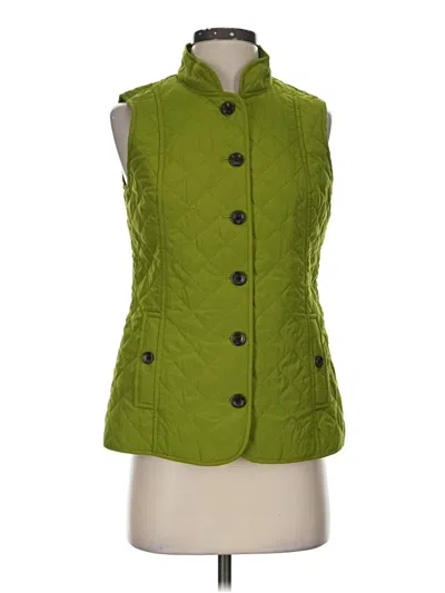 Pre-owned Jjill Vest In Green