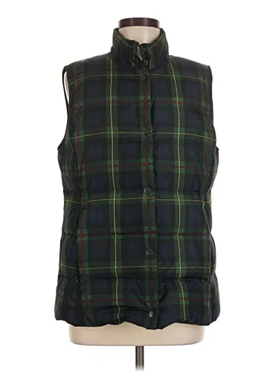 Pre-owned Jjill Vest In Green