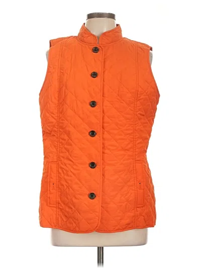 Pre-owned Jjill Vest In Orange