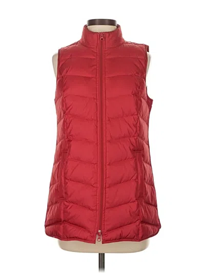 Pre-owned Jjill Vest In Red