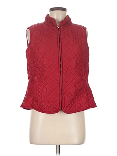 Pre-owned Jjill Vest In Red
