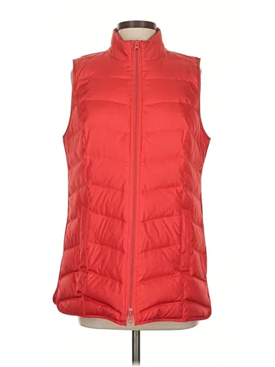 Pre-owned Jjill Vest In Red