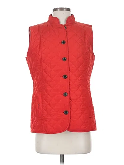 Pre-owned Jjill Vest In Red