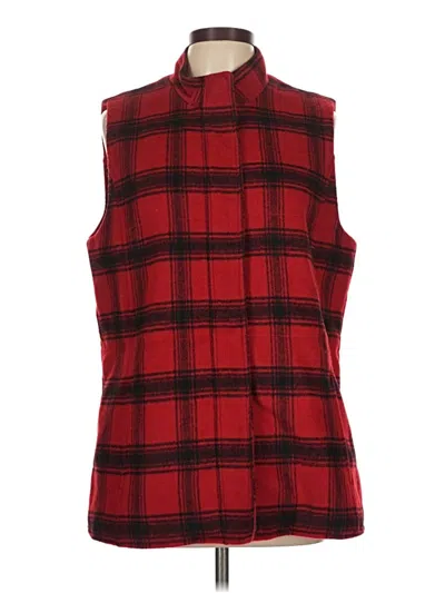 Pre-owned Jjill Vest In Red